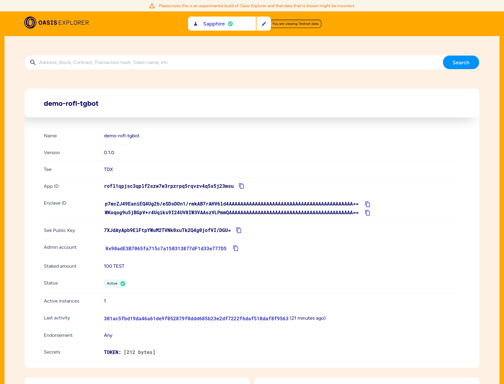 Oasis Explorer - ROFL